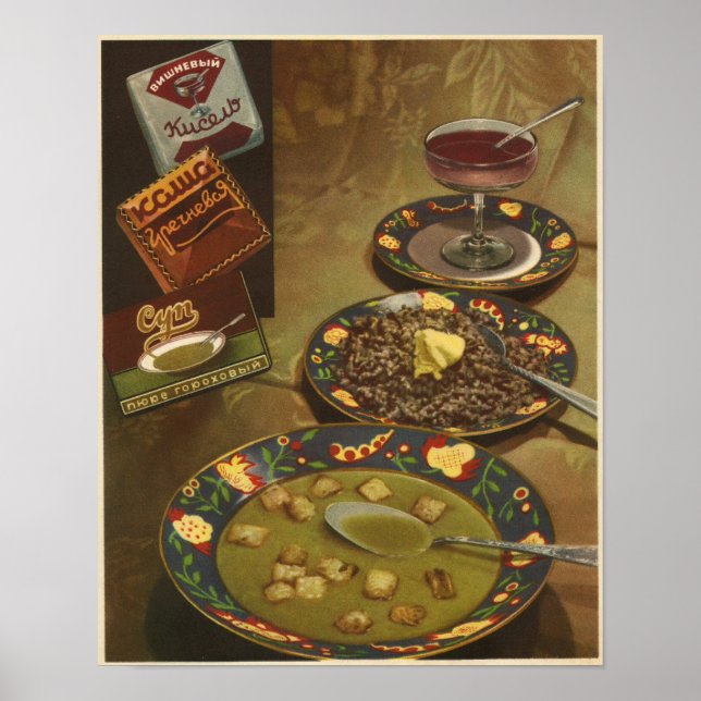 Bok i Tasty and Health Food, Sovjetunionen 1952 Poster (Framsidan)
