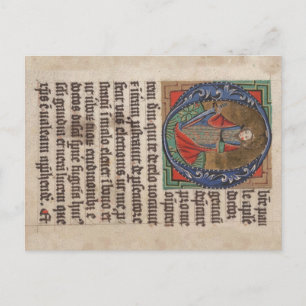 Bok i tidshorisonten Medieval Illuminated Manuscri Vykort