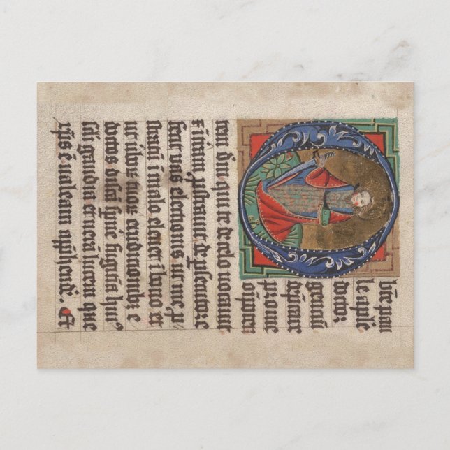 Bok i tidshorisonten Medieval Illuminated Manuscri Vykort (Framsida)