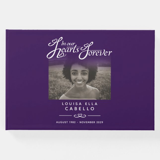 Bok i våra hjärtan, lila vit text (Framsida)