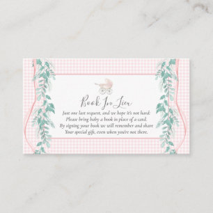 Bok in lieu Baby Carriage Visitkort