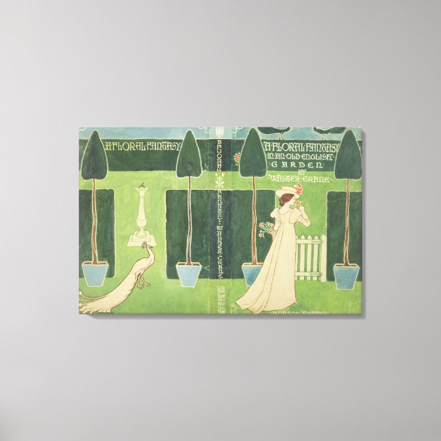 Bok Jacka formgivning för "A Blommigt Fantasy in a Canvastryck (Framsida)