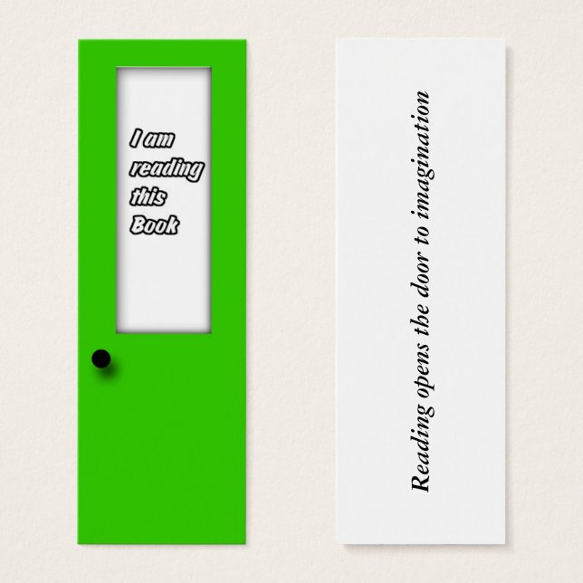 Bok - jag läser bok litet visitkort (Framsida & baksida)