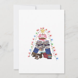 Bok Julgran och ljus för läsare. Inbjudningar