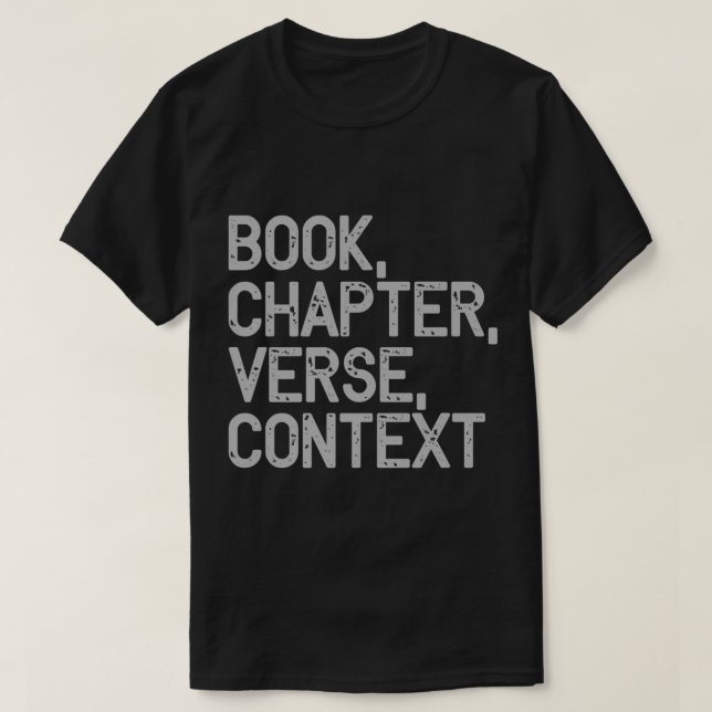 Bok Kapitel Verse Context Christian Theology Prem. T Shirt (Design framsida)