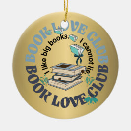 Bok kärlek-klubbens citattecken lustig som stora b julgransprydnad keramik