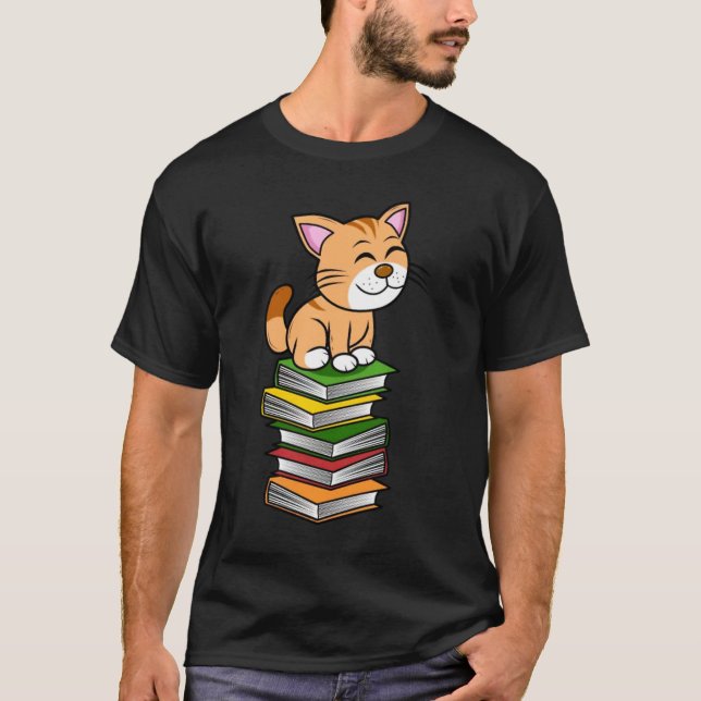 Bok: Kattkatt med pil Bokar T Shirt (Framsida)