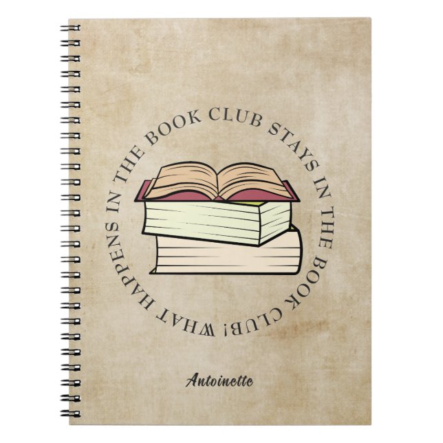 Bok Klubb bärbar dator Anteckningsbok (Framsidan)