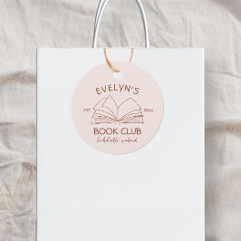 Bok Klubb Bookish Hand plockade Bachelorette Party Gåvor Etiketter