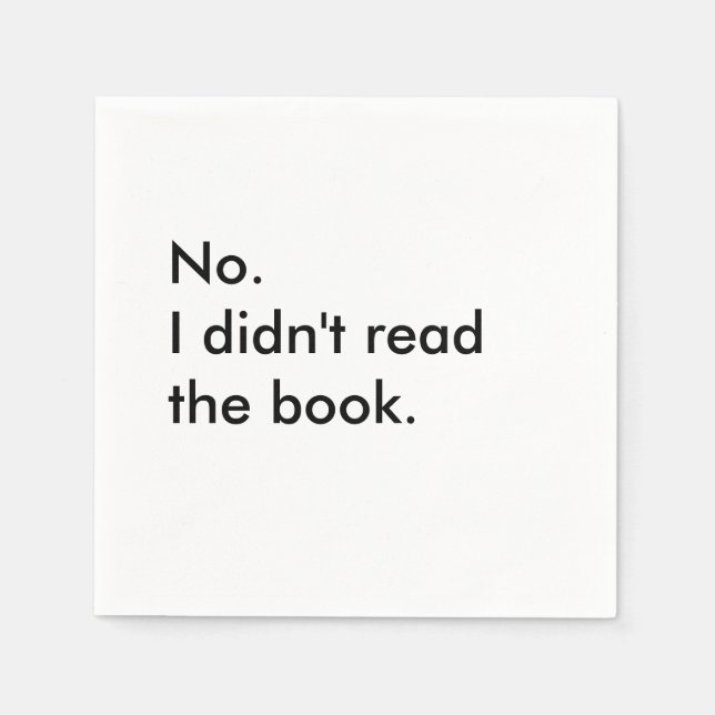 Bok Klubb Cocktail Napkins Pappersservett (Framsidan)