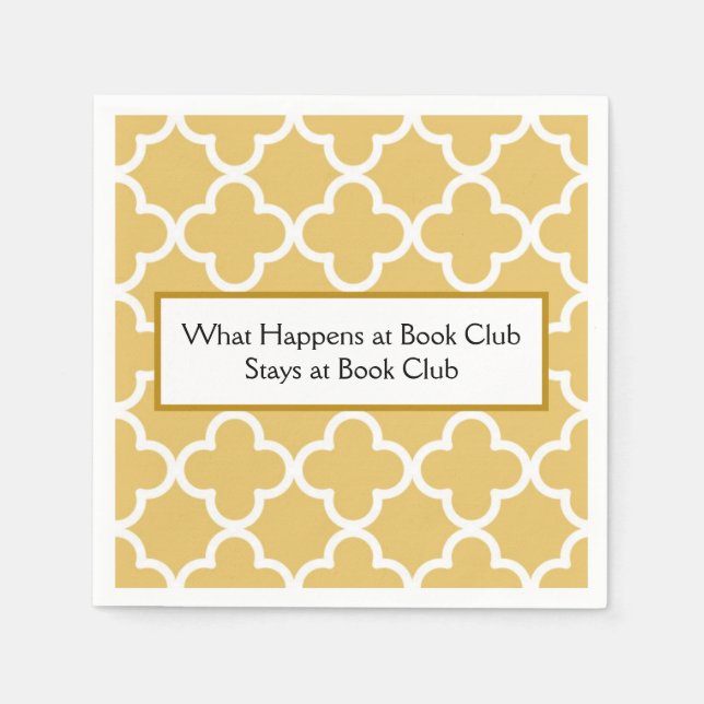 Bok Klubb Cocktail Napkins Pappersservett (Framsidan)