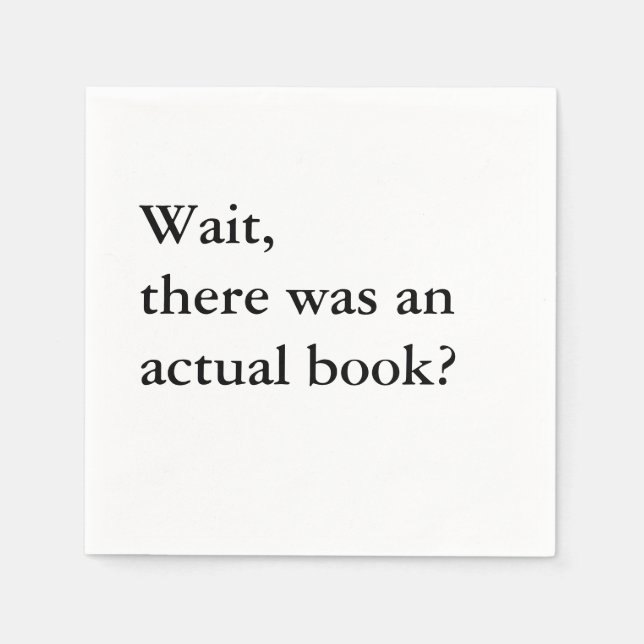 Bok Klubb Cocktail Napkins - vänta Pappersservett (Framsidan)