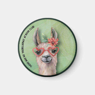 Bok Klubb Cute Funny Llama Magnet