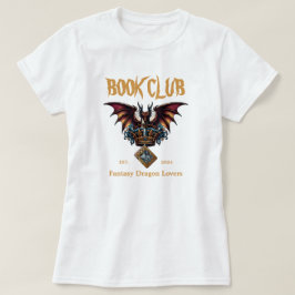 Bok Klubb Dragon för Fantasy Älskare Anpassningsba T Shirt