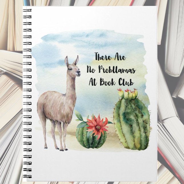 Bok Klubb Funny Llama Journal Anteckningsbok (Book Club - Funny and cute llama design. Keep notes of your latest reads or a list of books.)