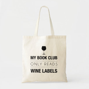Bok Klubb Läser etikettetikett Vin Tygkasse