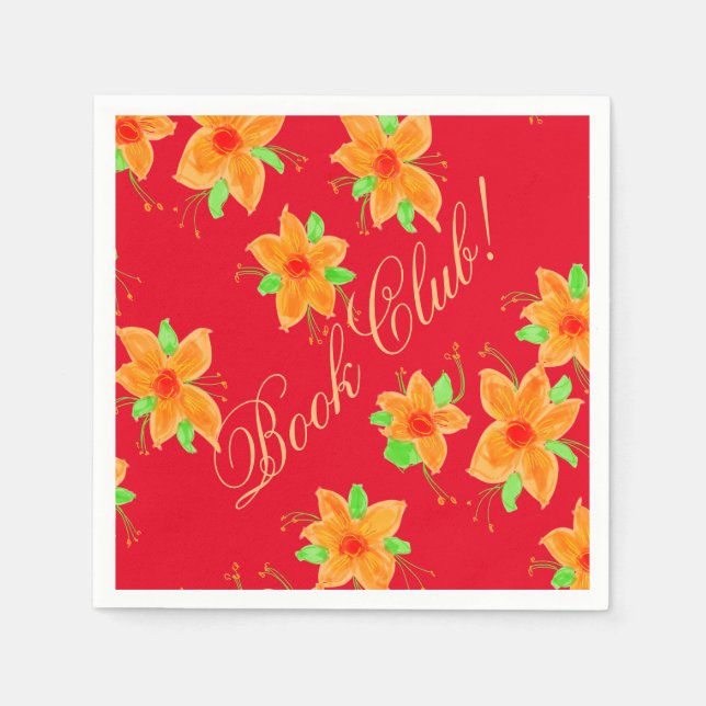 Bok Klubb Luncheon Napkins Pappersservett (Framsidan)