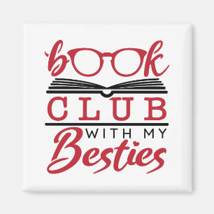 Bok Klubb med mina Besties Magnet