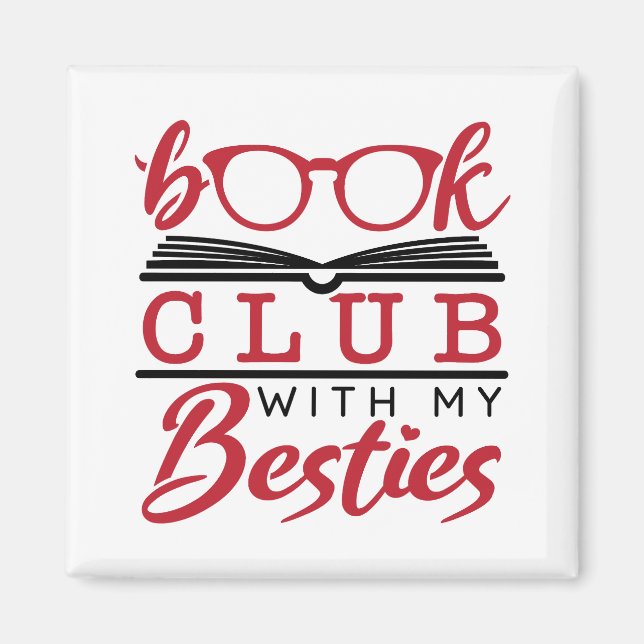 Bok Klubb med mina Besties Magnet (Framsidan)