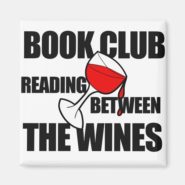 BOK KLUBB mellan vin Magnet (Framsidan)