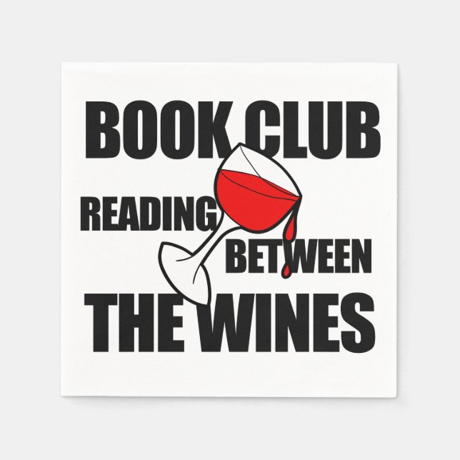 BOK KLUBB mellan vin Pappersservett (Framsidan)