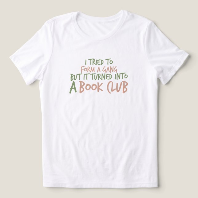 Bok Klubb och läsning Kärlek T Shirt (Design Framsida)