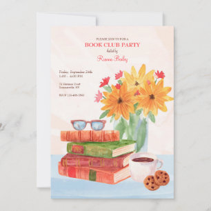 Bok Klubb Party Inbjudningar