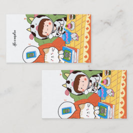 Bok Klubb Picnic Illustrated Bookmark med Namn Lojalitetskort