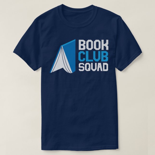 Bok Klubb Squad Reading Bok Älskare T Shirt (Design framsida)