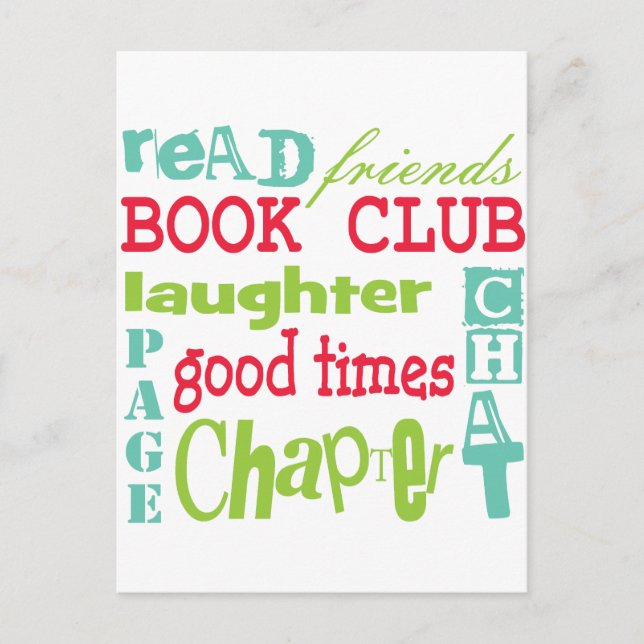 Bok Klubb Tunnelbanan Design by Artinspired Vykort (Framsida)