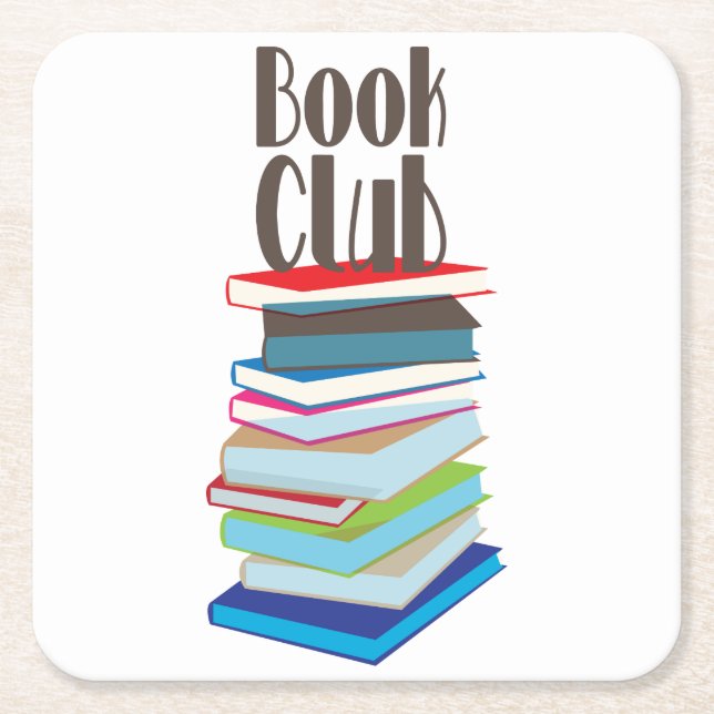 Bok Klubb Underlägg Papper Kvadrat (Framsidan)