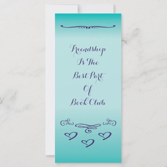 Bok Klubb - Vänskap Bok Marker (Baksida)