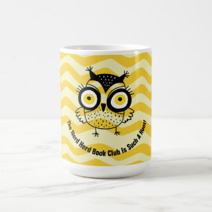 Bok Klubb Wise Uggla Monogram Group Namn Kaffemugg