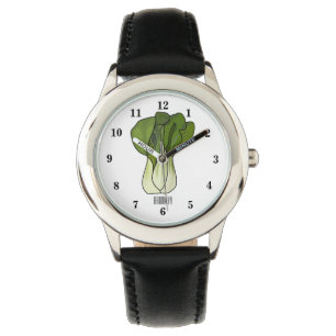 Bok-koy-tecknad illustration armbandsur