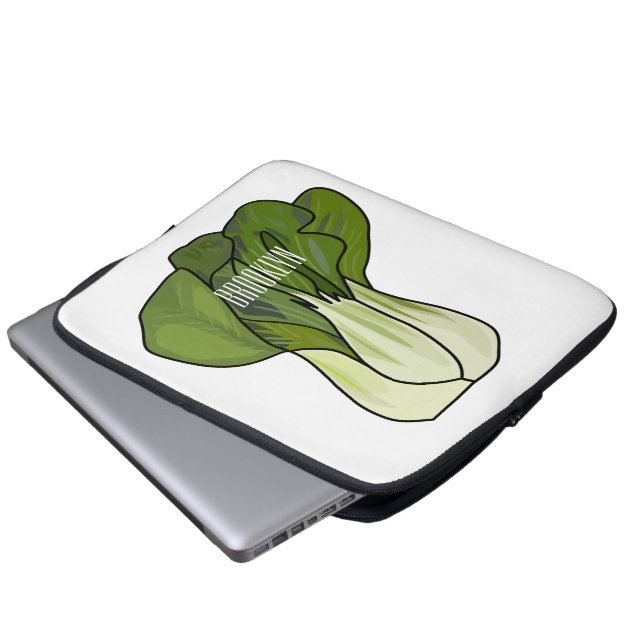 Bok-koy-tecknad illustration laptop fodral (Framre botten)