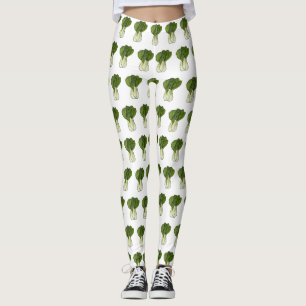Bok-koy-tecknad illustration leggings