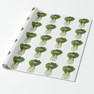 Bok-koy-tecknad illustration presentpapper