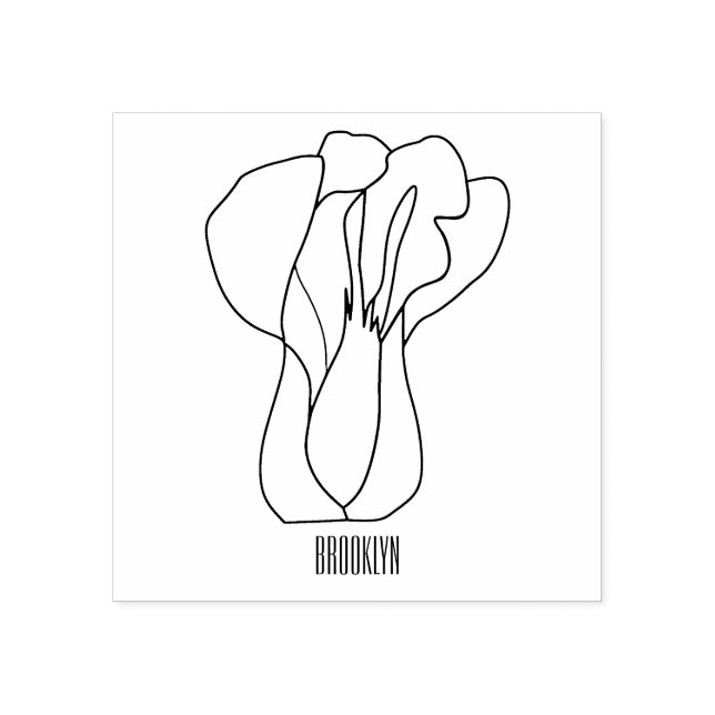 Bok-koy-tecknad illustration stämpel (Tryck)