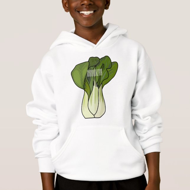 Bok-koy-tecknad illustration t shirt (Framsida)