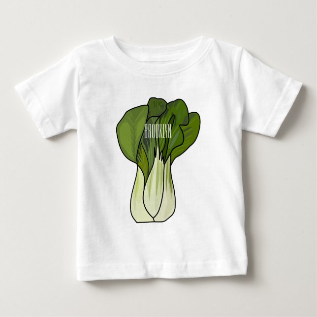 Bok-koy-tecknad illustration t shirt (Framsida)