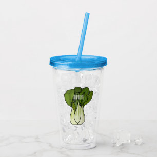 Bok-koy-tecknad illustration take away mugg