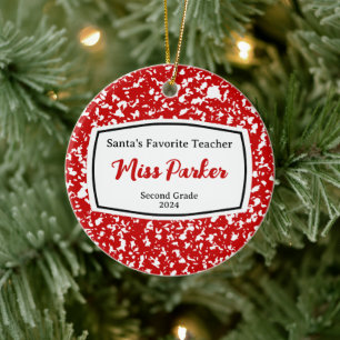 bok-lärarchristmas prydnadsgåva julgransprydnad keramik