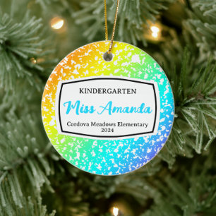 bok-lärarchristmas prydnadsgåva julgransprydnad keramik