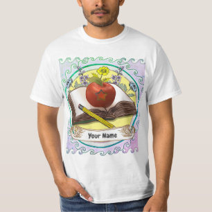 Bok Lärare Flowers T Shirt
