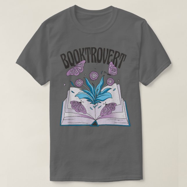 Bok Light Apparatur Booktrovert Introvert Bok Lo T Shirt (Design framsida)