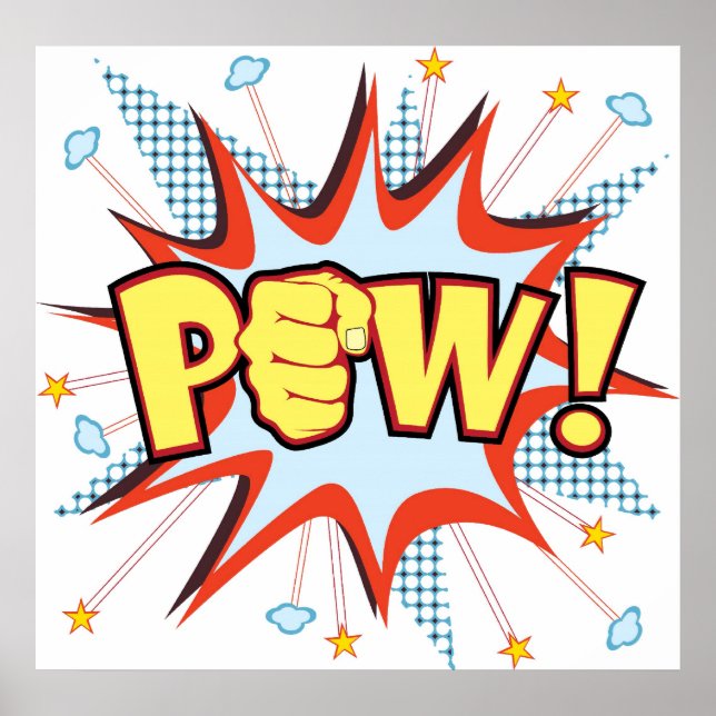 bok-liknande explosion i tecknad poster (Framsidan)