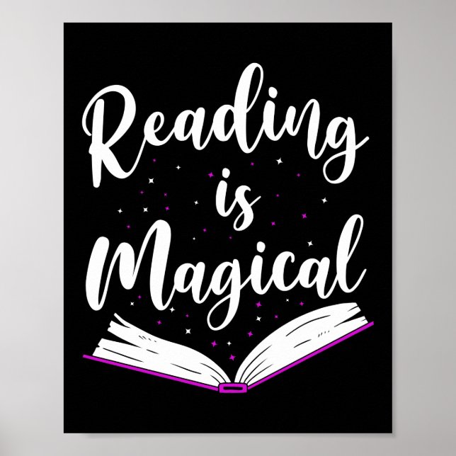 Bok litteraturläsning är magisk poster (Framsidan)