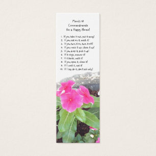 Bok Mark - Mamma 10 Commandments Bok Mark Litet Visitkort
