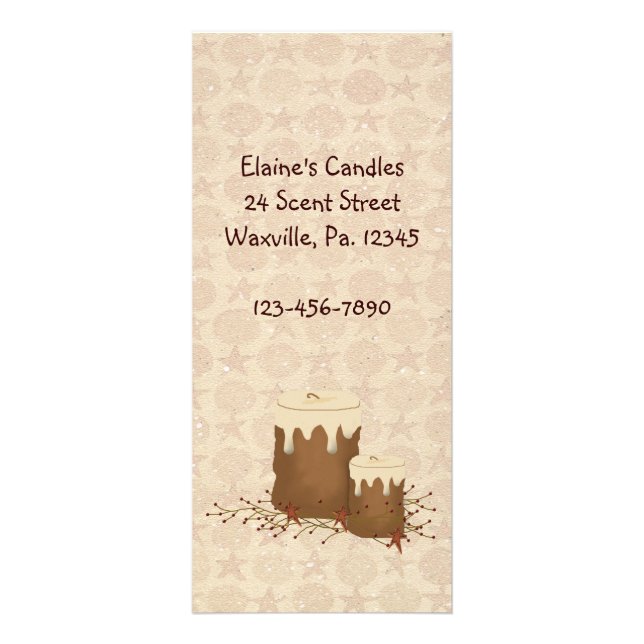 Bok-märke för primitivt ljus reklamkort (Framsidan)