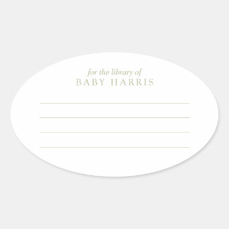 Bok-märke Ovalt Klistermärke